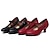cheap Ballroom Shoes &amp; Modern Dance Shoes-Women&#039;s Ballroom Dance Shoes Modern Dance Shoes Salsa Shoes Character Shoes Performance Indoor Waltz Contemporary Dance Solid Color Black Drak Red