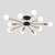 cheap Ceiling Lights-10-Light 10-Head Vintage Metal Semi Flush Mount Ceiling Light LED Nordic Personality and Creative Style Living Room Dining Room Lighting Painted Finish 60W