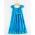 cheap Dresses-Toddler Girls&#039; Lace Solid Colored Short Sleeve Dress Blue / Cotton