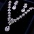 tanie Zestawy biżuterii-Damskie Cyrkonia Zestaw biżuterii Kolczyki drop Naszyjniki z wisiorkami Kwiat Moda Kolczyki Biżuteria Biały Na Ślub Zaręczynowy
