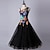 ieftine Ținute de Bal-Ballroom Dance Dresses Women&#039;s Performance Spandex / Organza Pattern / Print / Ruching Sleeveless Dress
