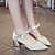 billige Højhælede sko til kvinder-Women&#039;s Heels Chunky Heel Pointed Toe Oxford Ankle Strap Walking Shoes Summer Black / Beige