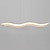 cheap Pendant Lights-LED Pendant Light 97cm 36W Wave Shape Acrylic Modern Simple Fashion Hanging Light with Remote Control for Study Room Office Dinning Room Lighting Fixture