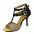 cheap Latin Shoes-Women&#039;s Latin Shoes / Salsa Shoes Satin / Silk Buckle Sandal / Heel Buckle / Ribbon Tie Customized Heel Customizable Dance Shoes Bronze / Almond / Nude / Performance / Leather / Professional / EU43