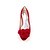 olcso Esküvői cipők-Női Esküvői cipők Cicasarok Köröm Szatén virág Szatén Magasított talpú Tavaszi nyár Fehér / Bíbor / Világosbarna / Party és Estélyi / EU42