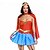 cheap Sexy Uniforms-Women&#039;s Super Heroes Warrior Sex Cosplay Costume Party Costume Patchwork Dress Headpiece Corset / Lycra / Cloak / Belt / Belt / Cloak