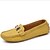 זול מוקסינים לנשים-בגדי ריקוד נשים נעלי סירה בָּחוּץ שטוח בוהן עגולה נוחות PU שחור לבן צהוב