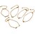 abordables Bracelet-5pcs Chaînes Bracelets Parure Bracelet Femme Lune Etoile dames Mode Bracelet Bijoux Dorée Forme Géométrique pour Quotidien Ecole