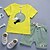 billige Sett med klær for guttebabyer-Baby Gutt Grunnleggende Daglig Ensfarget Kortermet Normal Tøysett Lyseblå