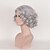 preiswerte Trendige synthetische Perücken-Echthaar Perücken mit Spitze Locken Asymmetrischer Haarschnitt Perücke Kurz Grau Synthetische Haare Damen Cosplay Grau