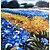 cheap Landscape Paintings-Oil Painting Hand Painted - Abstract Landscape Comtemporary Modern Stretched Canvas