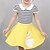 tanie Casualowe sukienki-Brzdąc Mało Dla dziewczynek Sukienka Solidne kolory Niebieski Żółty Fuksja Krótki rękaw Podstawowy Sukienki