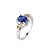 billige Motering-Kvinder Forlovelsesring Syntetisk Diamant geometriske Blå Kobber Ball damer Ferie Europeisk 6 7 8 9 / Oversized