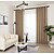 cheap Curtains Drapes-Curtains Drapes Two Panels Living Room Stripe Chenille Yarn Dyed / Living Room / Curtains Drapes