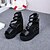 cheap Women&#039;s Sandals-Women&#039;s Sandals Wedge Heel Peep Toe PU Gladiator Walking Shoes Summer Black / Silver / Color Block