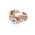 cheap Rings-Women Engagement Ring Synthetic Diamond Champagne Copper Rose Gold Plated Metal Ball Ladies Fashion Holiday 6 7 9 10