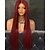 cheap Synthetic Lace Wigs-Synthetic Wig Straight Middle Part Lace Front Wig Burgundy Long Natural Black Black / Brown Burgundy#530 Synthetic Hair Women&#039;s Adjustable Heat Resistant Natural Hairline Black Burgundy Modernfairy