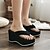 ieftine Flip-Flops de Damă-Pentru femei Papuci &amp; Flip-flops Toc Platformă Vârf rotund EVA Confortabili Vară Negru