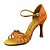 abordables Zapatos de baile latino-Mujer Zapatos de Baile Latino / Salón / Zapatos de Salsa Satén Sandalia Hebilla Tacón Personalizado Personalizables Zapatos de baile Amarillo / Fucsia / Morado