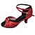 baratos Sapatos de Dança Latina-Mulheres Sapatos de Dança Latina Cetim Sandália Salto Cubano Personalizável Sapatos de Dança Bege / Vermelho / Amêndoa / Interior
