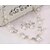 abordables Conjuntos de joyas-Mujer Pendientes colgantes Gargantillas Gota Mariposa Clover Simple Moda Perla Aretes Joyas Plata Para Boda Fiesta