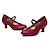 abordables Zapatos de salón y de baile moderno-Mujer Salón Zapatos de Baile Moderno Zapatos de Salsa Zapatos de personaje Rendimiento Interior Vals Danza contemporánea Un Color Negro Rojo Oscuro