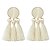 cheap Earrings-Drop Earrings fan earrings Hanging Earrings Tassel Fringe Ladies Tassel Elegant Fashion Earrings Jewelry White / Black / Red For Evening Party Date