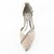 cheap Wedding Shoes-Women&#039;s Wedding Shoes Flat Heel Pointed Toe Rhinestone / Sparkling Glitter Lace Comfort / Ballerina / D&#039;Orsay &amp; Two-Piece Summer Silver / Champagne / Ivory