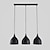 abordables Éclairages pour îlot-3 lumières 19cm suspension led forme de corne design sland lumières finitions peintes en métal style minimaliste réglable salon salle à manger lampe 110-120v 220-240v max 60w