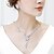 cheap Jewelry Sets-Women&#039;s Cubic Zirconia Jewelry Set Drop Earrings Pendant Necklace Mismatched Leaf Flower Fashion Earrings Jewelry White For Wedding Engagement