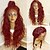 cheap Synthetic Lace Wigs-Synthetic Lace Front Wig Curly Minaj Layered Haircut Lace Front Wig Burgundy Long Natural Black Black / Brown Burgundy#530 Synthetic Hair Women&#039;s with Baby Hair Heat Resistant Natural Hairline Black