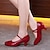 abordables Zapatos de salón y de baile moderno-Mujer Salón Zapatos de Baile Moderno Zapatos de Salsa Zapatos de personaje Rendimiento Interior Vals Danza contemporánea Un Color Negro Rojo Oscuro