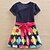 tanie Sukienki-Dziewczyny &#039; Krótki rękaw Kwiaty Grafika drukowana 3D Sukienki Aktywny Poliester Sukienka Dzieci