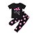 economico Completi per bambine-Bambino (1-4 anni) Da ragazza Completo Quotidiano Sport Pasqua Con stampe Con stampe Manica corta Attivo Essenziale Standard Standard Nero