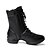 cheap Dance Boots-Women&#039;s Dance Boots Sneaker Flat Heel Other Animal Skin Splicing Black