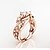 cheap Rings-Women Engagement Ring Synthetic Diamond Champagne Copper Rose Gold Plated Metal Ball Ladies Fashion Holiday 6 7 9 10