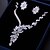 olcso Ékszerszettek-Női Kocka cirkónia Ékszer készlet Függők Nyaklánc medálok Nem egyező Leaf Shape Virág Divat Fülbevaló Ékszerek Fehér Kompatibilitás Esküvő Eljegyzés / Fülbevalók