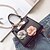 preiswerte Umhängetaschen-Women&#039;s Bags PU Leather Top Handle Bag Flower Leather Bags Holiday Date Black Red Blushing Pink Khaki