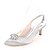 cheap Wedding Shoes-Women&#039;s Wedding Shoes Glitter Crystal Sequined Jeweled Plus Size Wedding Party &amp; Evening Solid Colored Summer Rhinestone Kitten Heel Pointed Toe Classic Walking Satin Ankle Strap White Ivory Silver