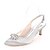 abordables Chaussures de mariée-Femme Chaussures de mariage Paillettes de cristal scintillantes ornées de bijoux Grandes Tailles Mariage Soirée &amp; Evénement Couleur Pleine Eté Strass Talon de chaton Bout pointu Classique Marche Satin