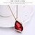 olcso Ékszerszettek-Women&#039;s Jewelry Set Choker Necklace Pendant Necklace Simple Lovely Fashion Gold Plated Earrings Jewelry Red For Wedding Evening Party / Bridal Jewelry Sets