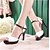 ieftine Sandale de Damă-Pentru femei Sandale Vară Toc Stilat Confortabili PU Alb Roz Albastru