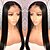 cheap Human Hair Wigs-Remy Human Hair Unprocessed Human Hair Lace Front Wig With Ponytail Kardashian style Brazilian Hair Straight Natural Wig 130% Density with Baby Hair Natural Hairline 100% Virgin Unprocessed Bleached