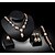 cheap Jewelry Sets-Women&#039;s Jewelry Set Chain Bracelet Stud Earrings Geometrical Ladies Sweet Fashion Italian Gold Plated Earrings Jewelry Gold For Wedding Evening Party / Pendant Necklace / Ring