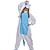 cheap Kigurumi Pajamas-Adults&#039; Kigurumi Pajamas Unicorn Animal Onesie Pajamas Coral fleece Blue Cosplay For Men and Women Animal Sleepwear Cartoon Festival / Holiday Costumes / Leotard / Onesie