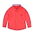 ieftine Tricouri și cămăși-Copii Băieți De Bază Bloc Culoare Manșon Lung Cămașă Roșu-aprins
