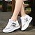 cheap Women&#039;s Sneakers-Women&#039;s Sneakers Athletic Solid Colored Summer Wedge Heel Round Toe Comfort Tulle PU Black White Gray