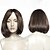 cheap Synthetic Half Wigs-Synthetic Wig Wavy Style Bob Half Capless Wig Brown Light Brown Synthetic Hair Women&#039;s Heat Resistant / Women / New Brown Wig Short Natural Wigs