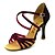 preiswerte Lateinamerikanische Schuhe-Damen Schuhe für den lateinamerikanischen Tanz / Ballsaal Satin Sandalen Schnalle Maßfertigung Tanzschuhe Gelb / Fuchsia / Lila / Wildleder