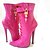 cheap Women&#039;s Boots-Women&#039;s Boots Stiletto Heel Boots Mid Calf Boots Booties Ankle Boots Lace-up Stiletto Heel Pointed Toe Sexy Party &amp; Evening PU Zipper Solid Colored White Black Fuchsia / Booties / Ankle Boots